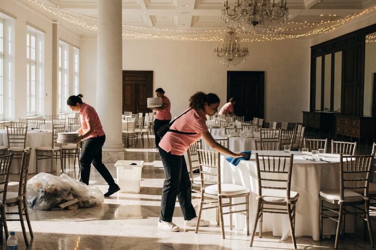 Event venue cleaning
